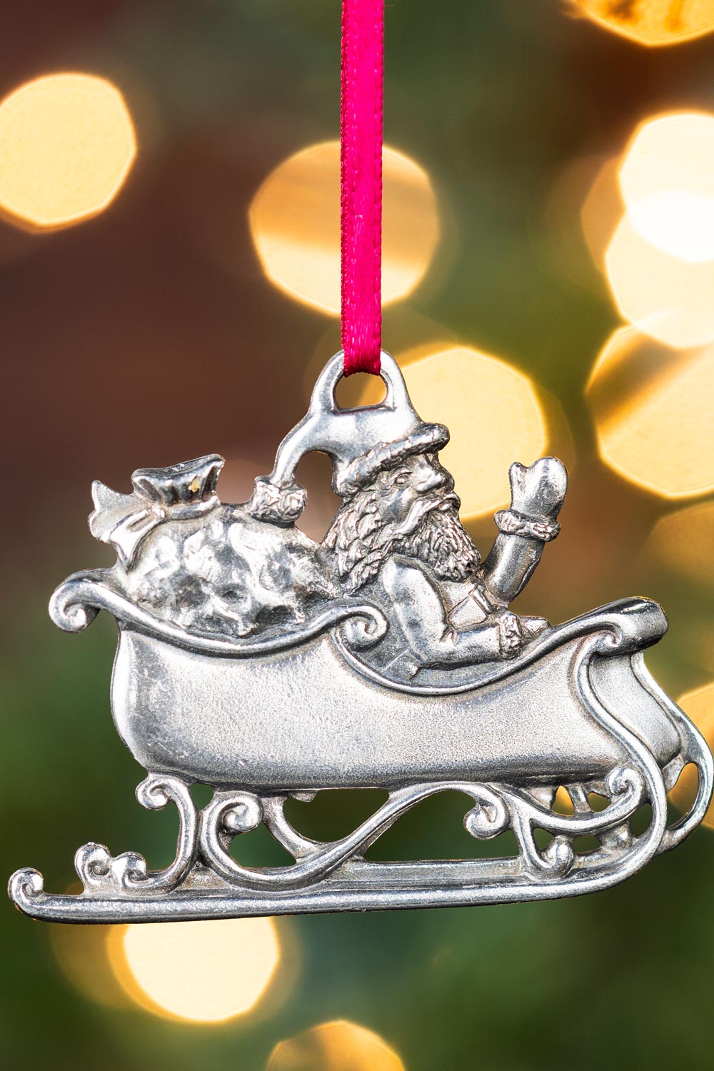 Santa in Sleigh Ornament